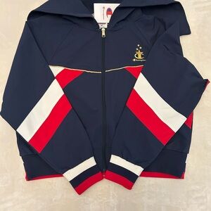 Champion Navy Jacket with Red & White Accents